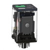 Harmony, Universal plug-in relay, 10 A, 3 CO, with LED, with lockable test button, 12 V DC
