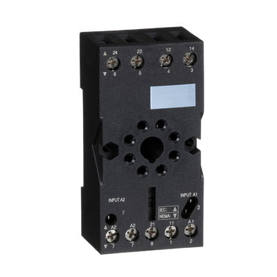 Socket, mixed contact, 10 A, relay type RUMC2, screw connector, 250 V AC