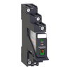 Harmony, Interface plug-in relay pre-assembled, 10 A, 1 CO, with LED, with lockable test button, with protection circuit, 230 VAC