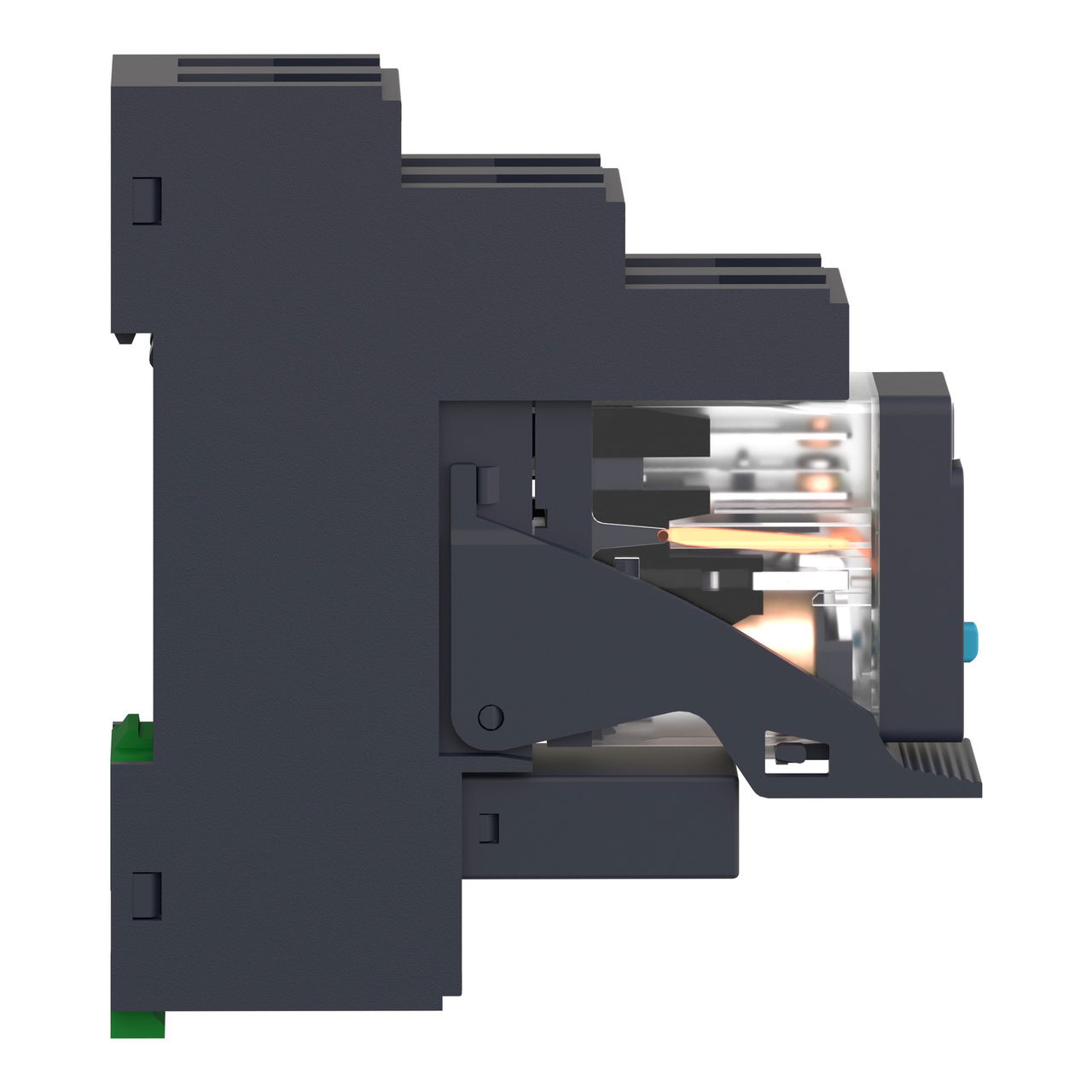 Harmony, Interface plug-in relay pre-assembled, 5 A, 2 CO, with LED, with lockable test button, with protection circuit, 24 V DC – Image 6 of 10