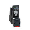 Harmony, Miniature plug-in relay pre-assembled, 12 A, 2 CO, with LED, with lockable test button, separate terminals socket, 24 V AC