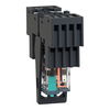 Harmony, Miniature plug-in relay pre-assembled, 10 A, 2 CO, with LED, with lockable test button, mixed terminals socket, 24 V DC
