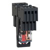 Harmony, Miniature plug-in relay pre-assembled, 10 A, 2 CO, with LED, with lockable test button, mixed terminals socket, 230 V AC