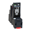 Harmony, Miniature plug-in relay pre-assembled, 6 A, 4 CO, with LED, with lockable test button, separate terminals socket, 230 V AC