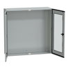 "Wall mounted steel enclosure, PanelSeT S3D, double transparent door, without mounting plate, 1000x1000x300mm, IP55, IK08"