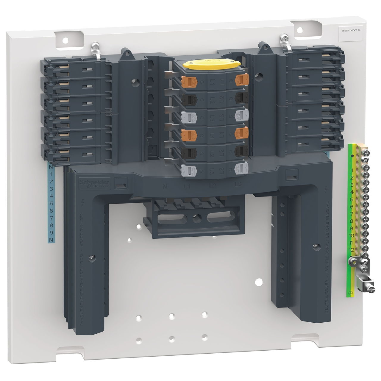 Acti9 Isobar P B - pan assembly - 4 ways TP + earth + neutral