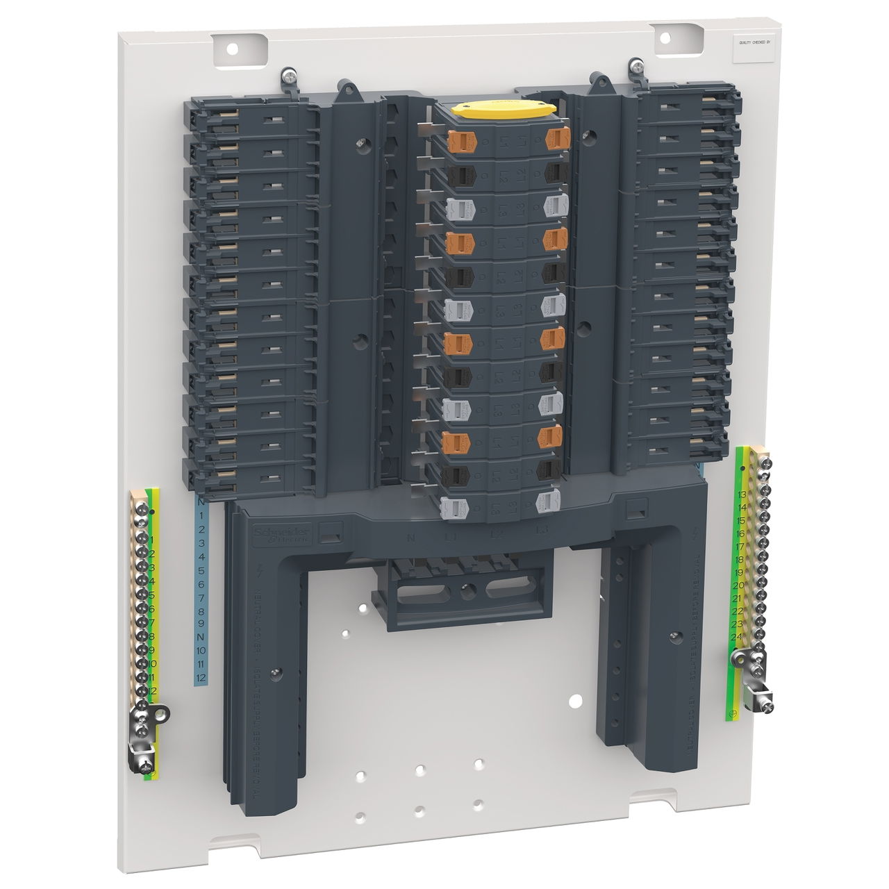 Acti9 Isobar P B - pan assembly - 8 ways TP + earth + neutral