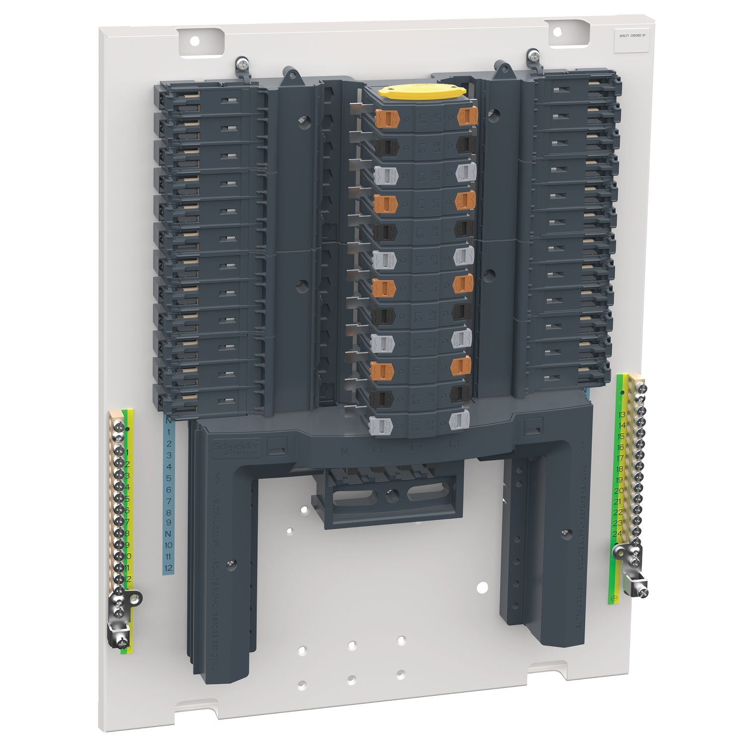 Acti9 Isobar P B - pan assembly - 8 ways TP + earth + neutral