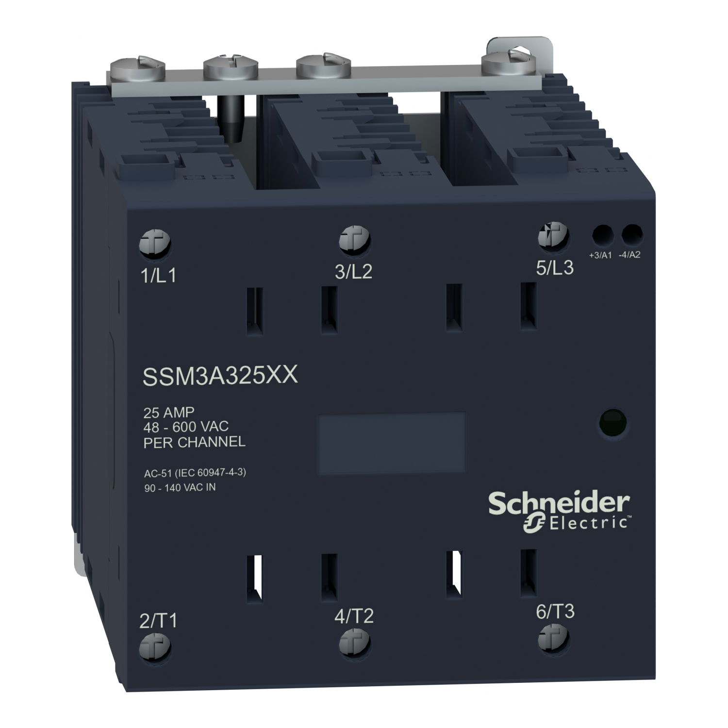 Harmony, Solid state modular relay, 25 A, DIN rail mount, zero voltage switching, input 4…32 V DC, output 48…600 V AC – Image 4 of 9