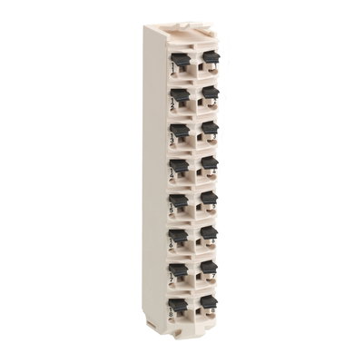 Terminal block - 16 contacts - white - quantity 1