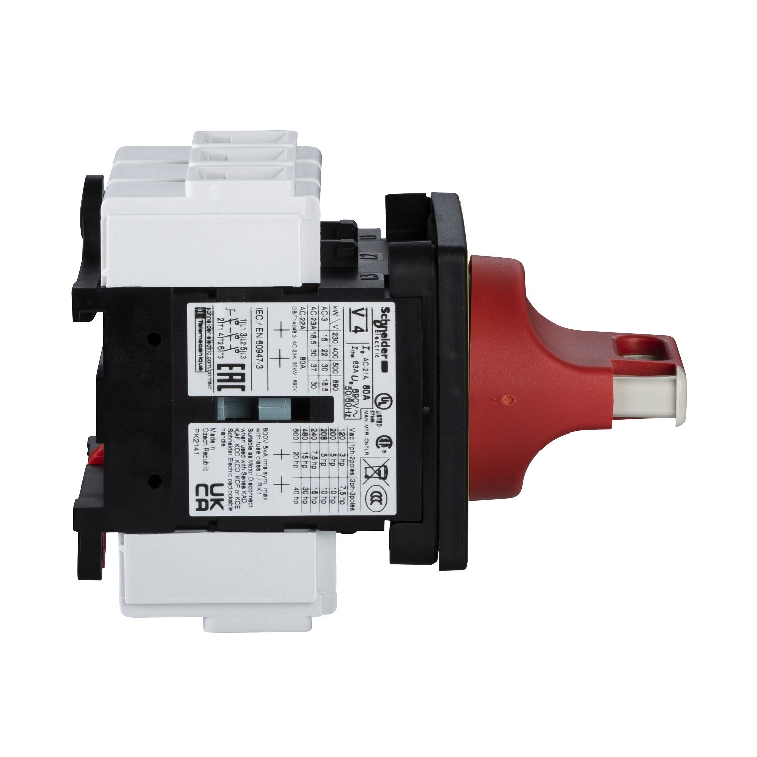 TeSys Vario - emergency stop switch disconnector - 80 A - on door – Image 4 of 5