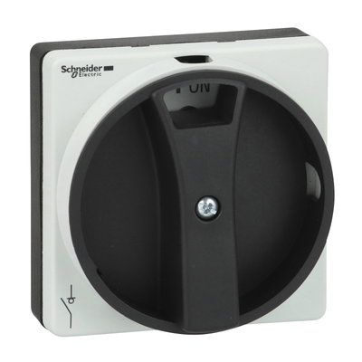 Disconnect switch, TeSys VLS, recessed rotary handle, screw mounting, 65x65 mm, black handle, 5 mm shaft