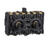 Harmony XAC, Double contact block, spring return, single speed, snap action, 3 NO