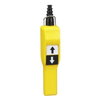Pendant control station, plastic, yellow, pistol grip, 2 push buttons