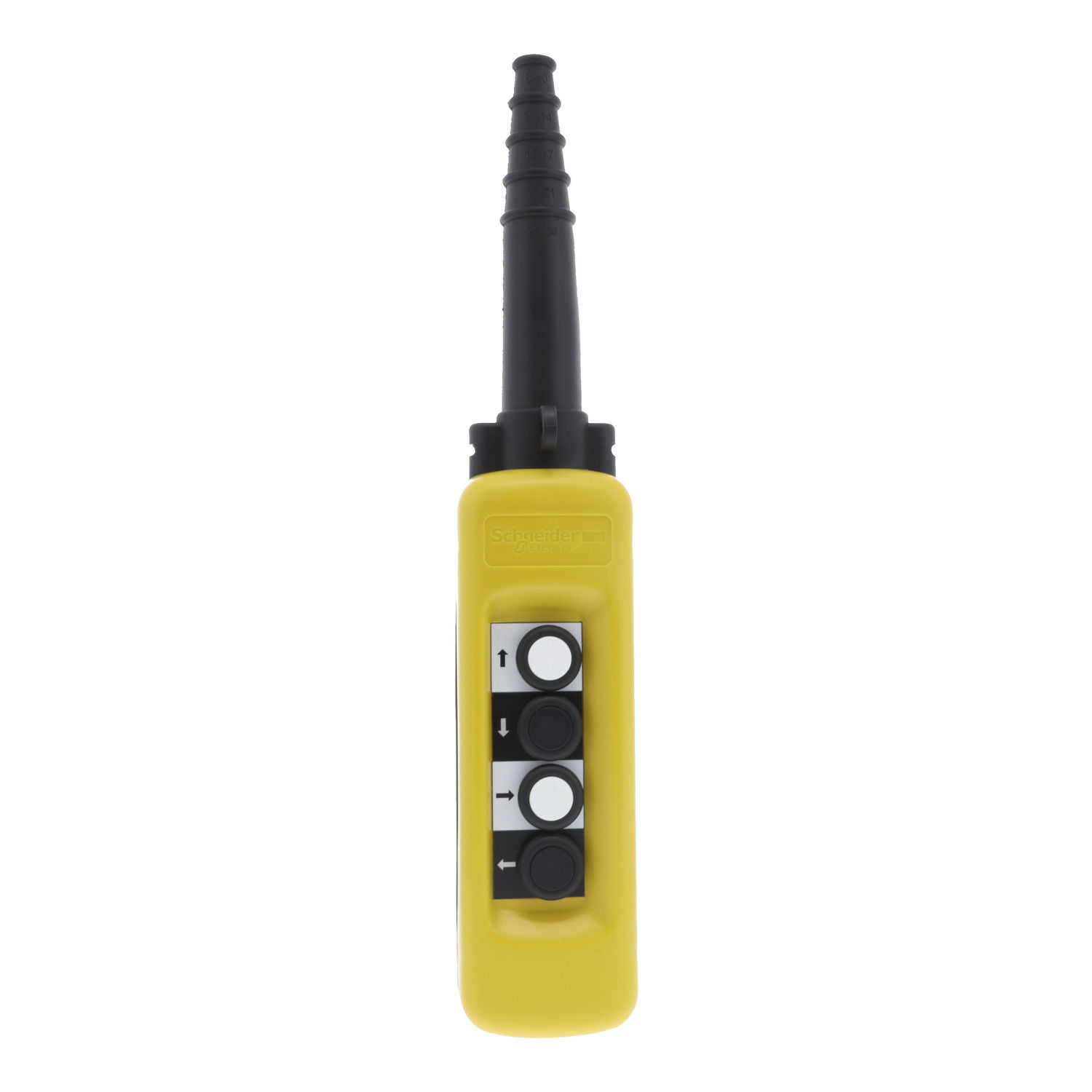 Pendant control station, plastic, yellow, 4 push buttons – Image 3 of 7