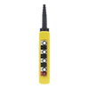Pendant control station, plastic, yellow, 8 push buttons