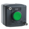 Dark grey station - 1 green flush pushbutton Ø22 spring return 1NO "Start"