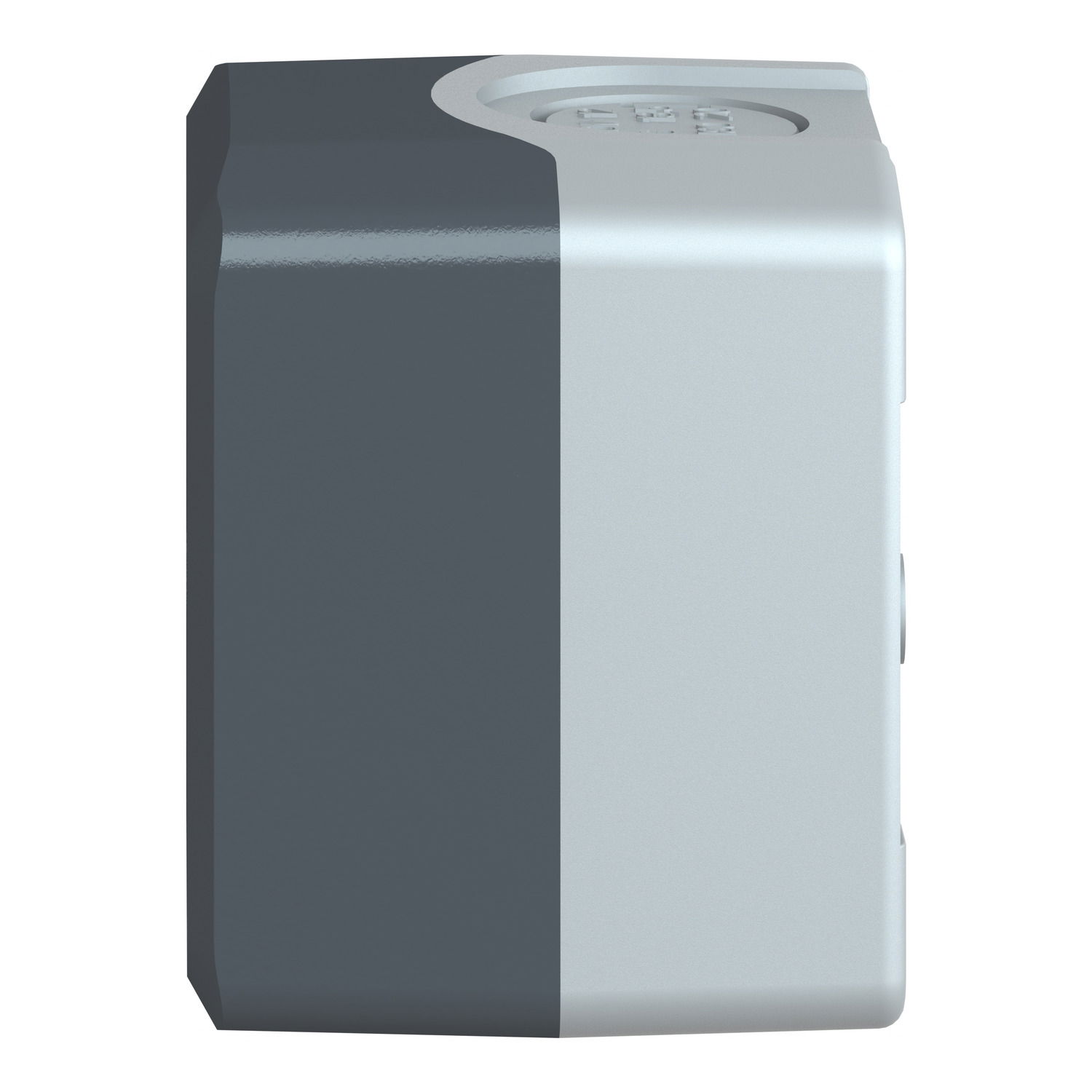 Empty enclosure, plastic, dark grey lid, for push button Ø22, 1 cut-out – Image 7 of 10
