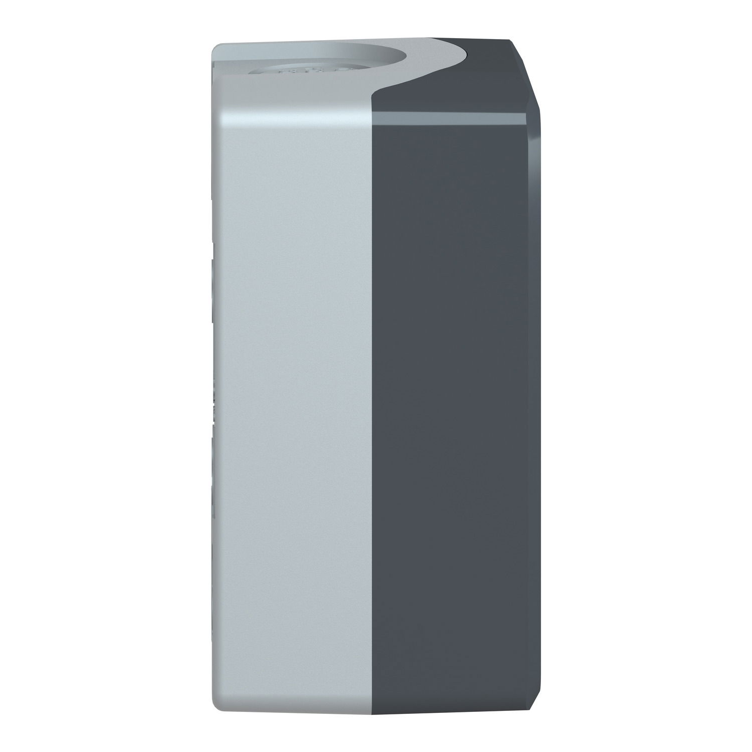 Empty enclosure, plastic, dark grey lid, for push button Ø22, 2 cut-outs – Image 6 of 10