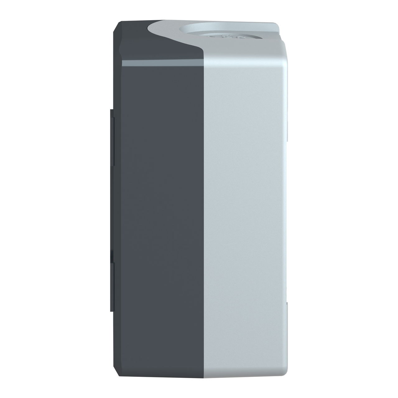 Empty enclosure, plastic, dark grey lid, for push button Ø22, 2 cut-outs – Image 7 of 10
