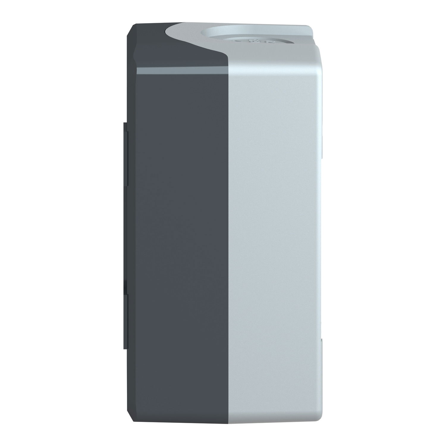 Empty enclosure, plastic, dark grey lid, for push button Ø22, 2 cut-outs – Image 7 of 10