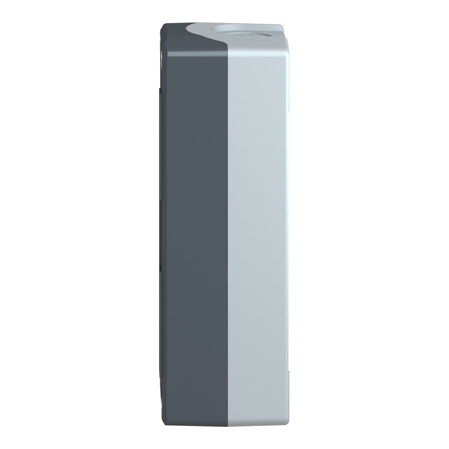 Dark grey empty enclosure lid with light grey base - 4 cut-outs – Image 7 of 10