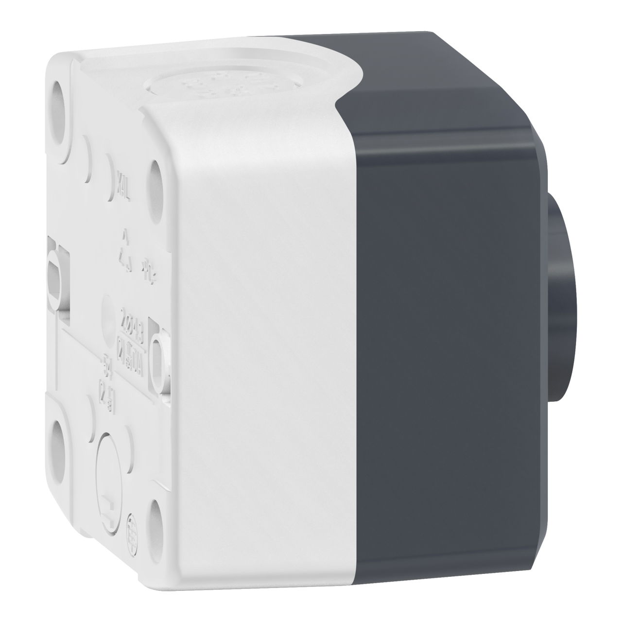 Control station, plastic, dark grey lid, 1 green flush push button Ø22, spring return, marked START, 1 NO – Image 3 of 7