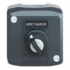 Dark grey station - 1 selector switch Ø22 key switch 1NO
