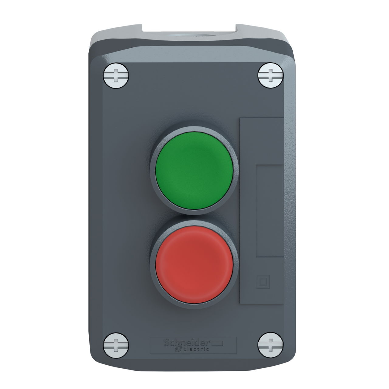 Dark grey station - green flush/red projecting pushbuttons Ø22 spring return – Image 4 of 10