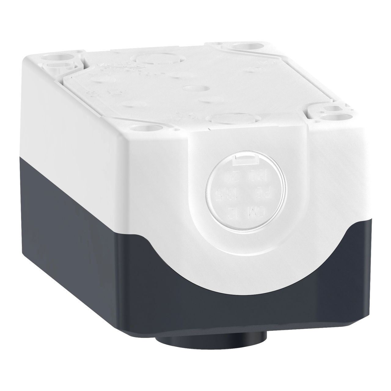 Control station, plastic, dark grey lid, 2 flush push buttons Ø22, marked I O, 1 NO + 1 NC – Image 5 of 10