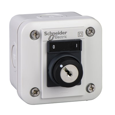 Control station XAL-E - key selector switch - 2 positions - white - 1 NO - O-I