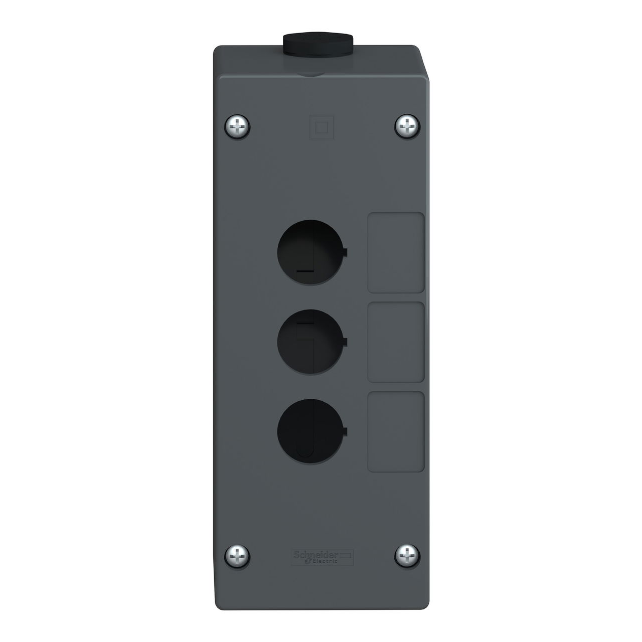 Empty control station-severe environments-black-3 cut-outs-3 vertical openings – Image 4 of 9