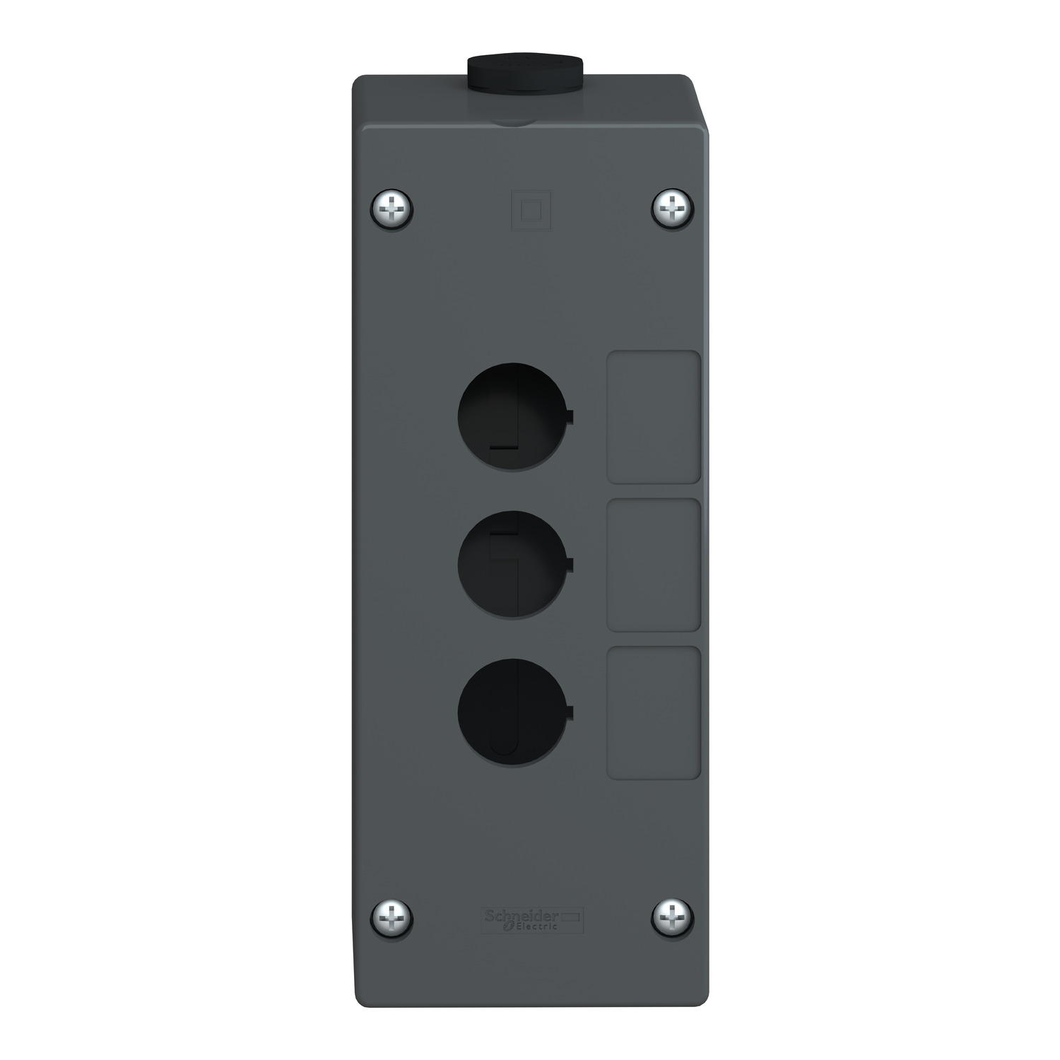 Empty control station-severe environments-black-3 cut-outs-3 vertical openings – Image 4 of 9