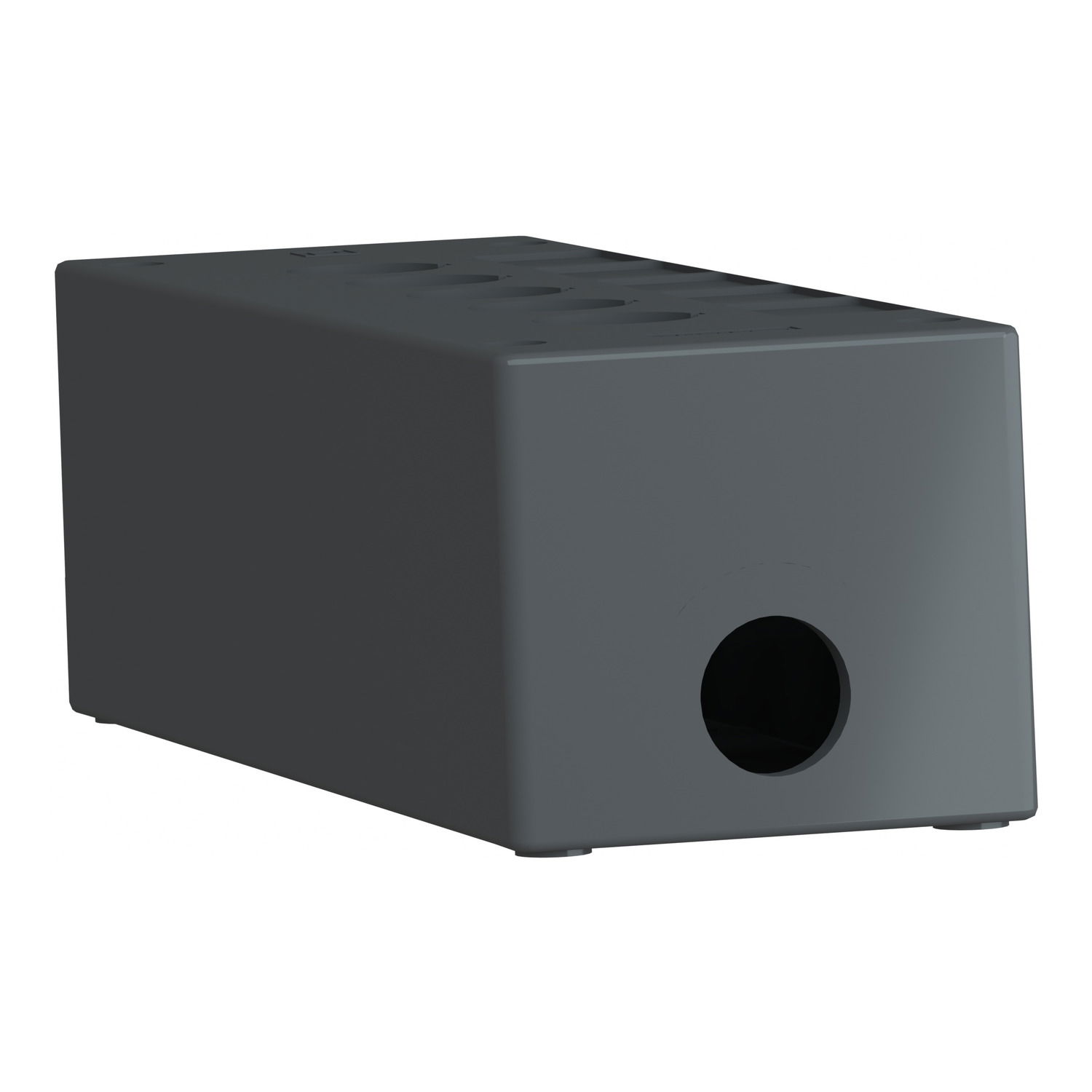 Empty control station-severe environments-black-5 cut-outs-5 vertical openings – Image 3 of 9
