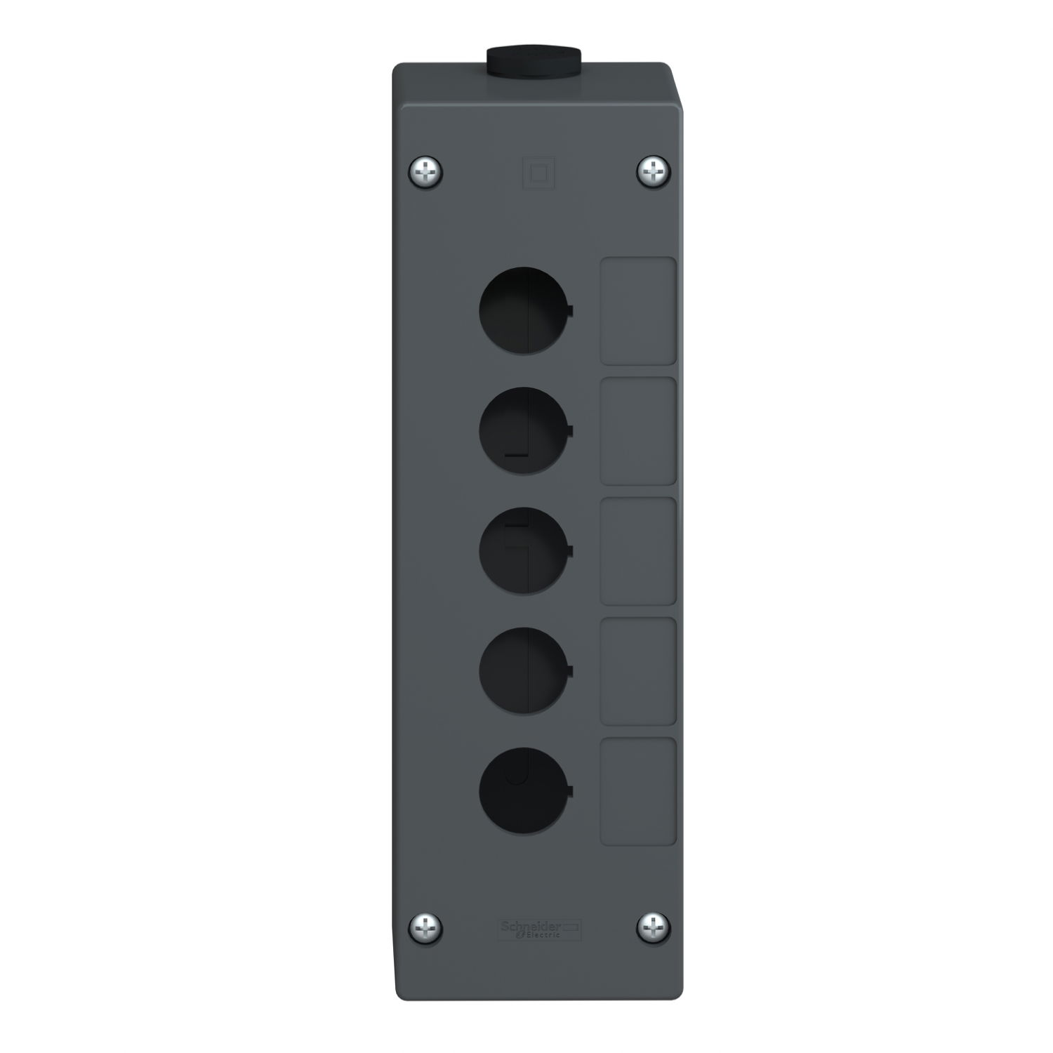 Empty control station-severe environments-black-5 cut-outs-5 vertical openings – Image 4 of 9