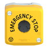 Leergehäuse, Harmony XALK, Kunststoff, hellgrau, gelb, 1 Bohrung, 22mm, EMERGENCY STOP