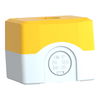 Empty enclosure, plastic, yellow lid for push button Ø22, 1 cut-out
