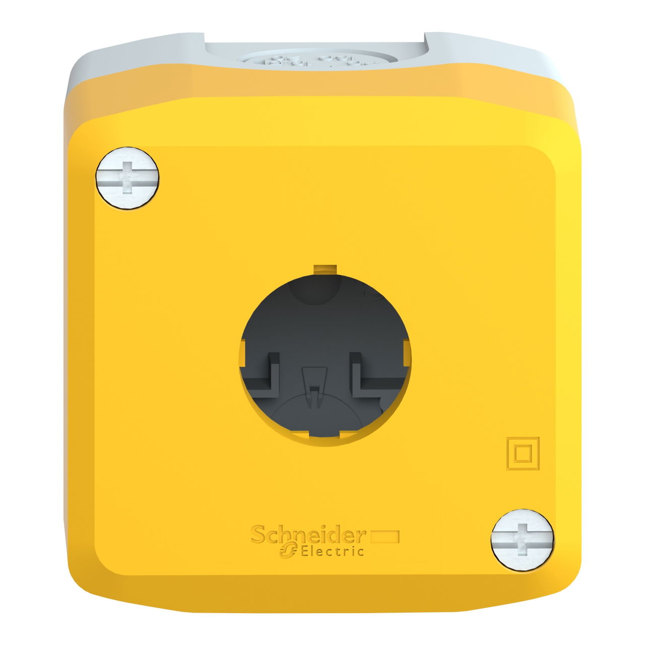 Empty enclosure, plastic, yellow lid for push button Ø22, 1 cut-out – Image 4 of 10