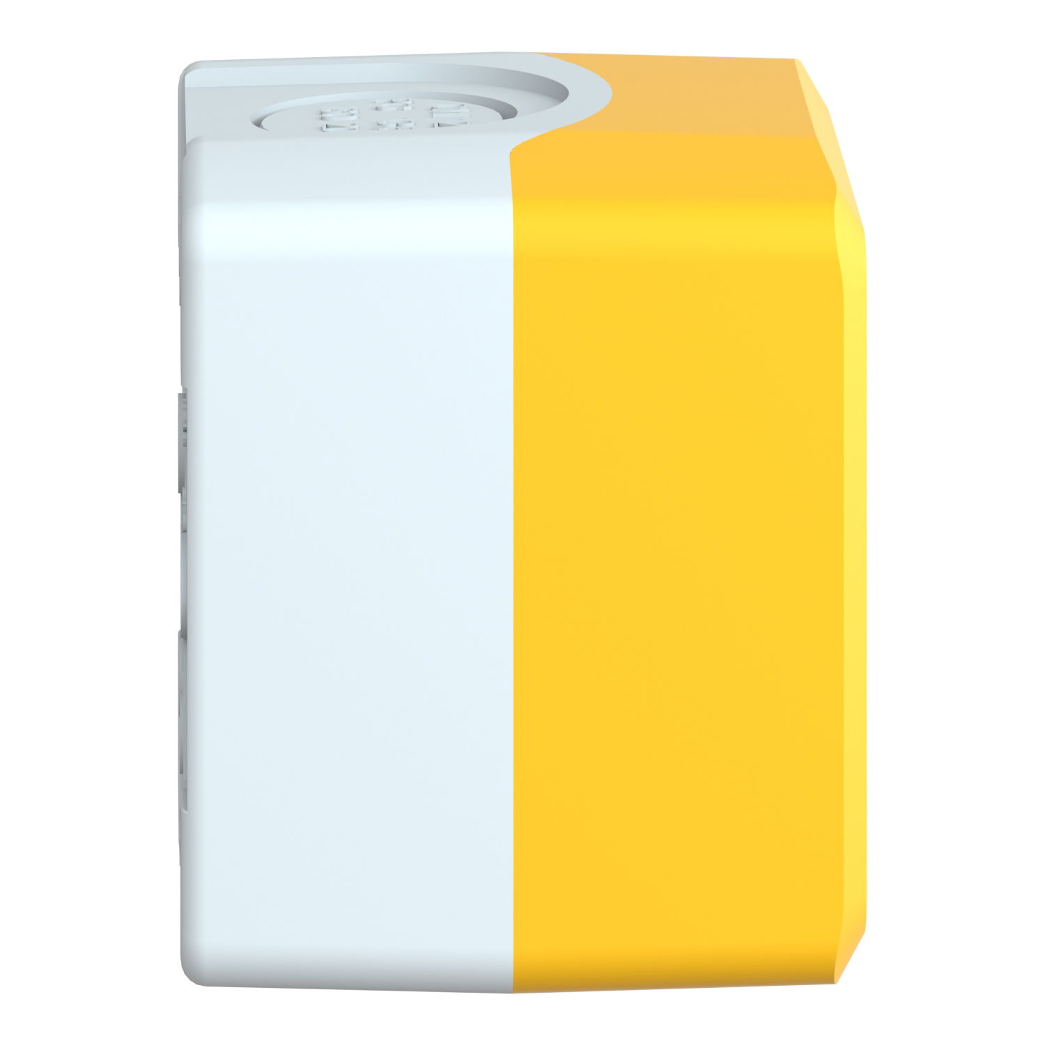 Empty enclosure, plastic, yellow lid for push button Ø22, 1 cut-out – Image 6 of 10