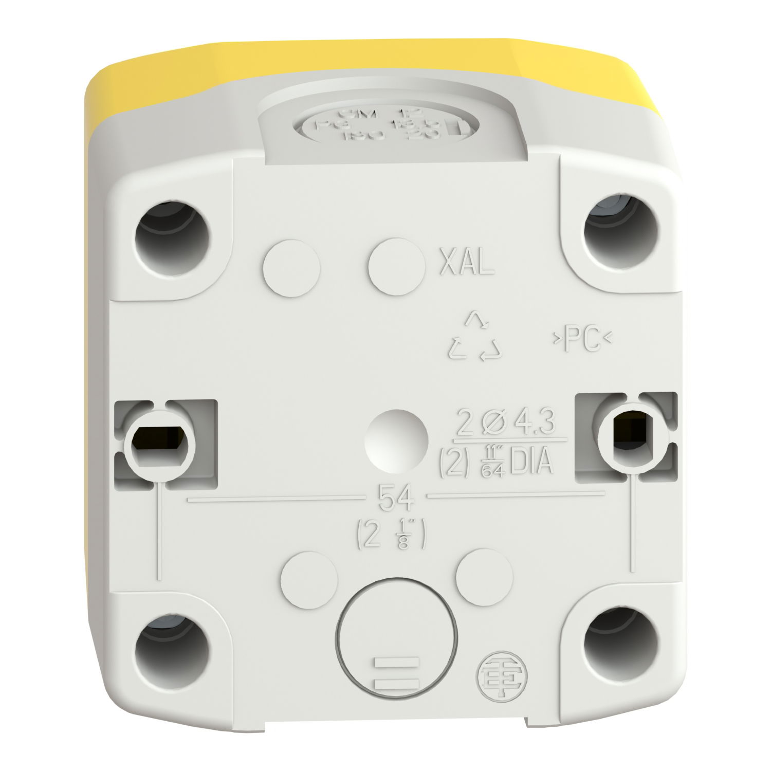 Yellow station - 1 red mushroom head pushbutton Ø40 turn to release 1NO+1NC – Image 2 of 10