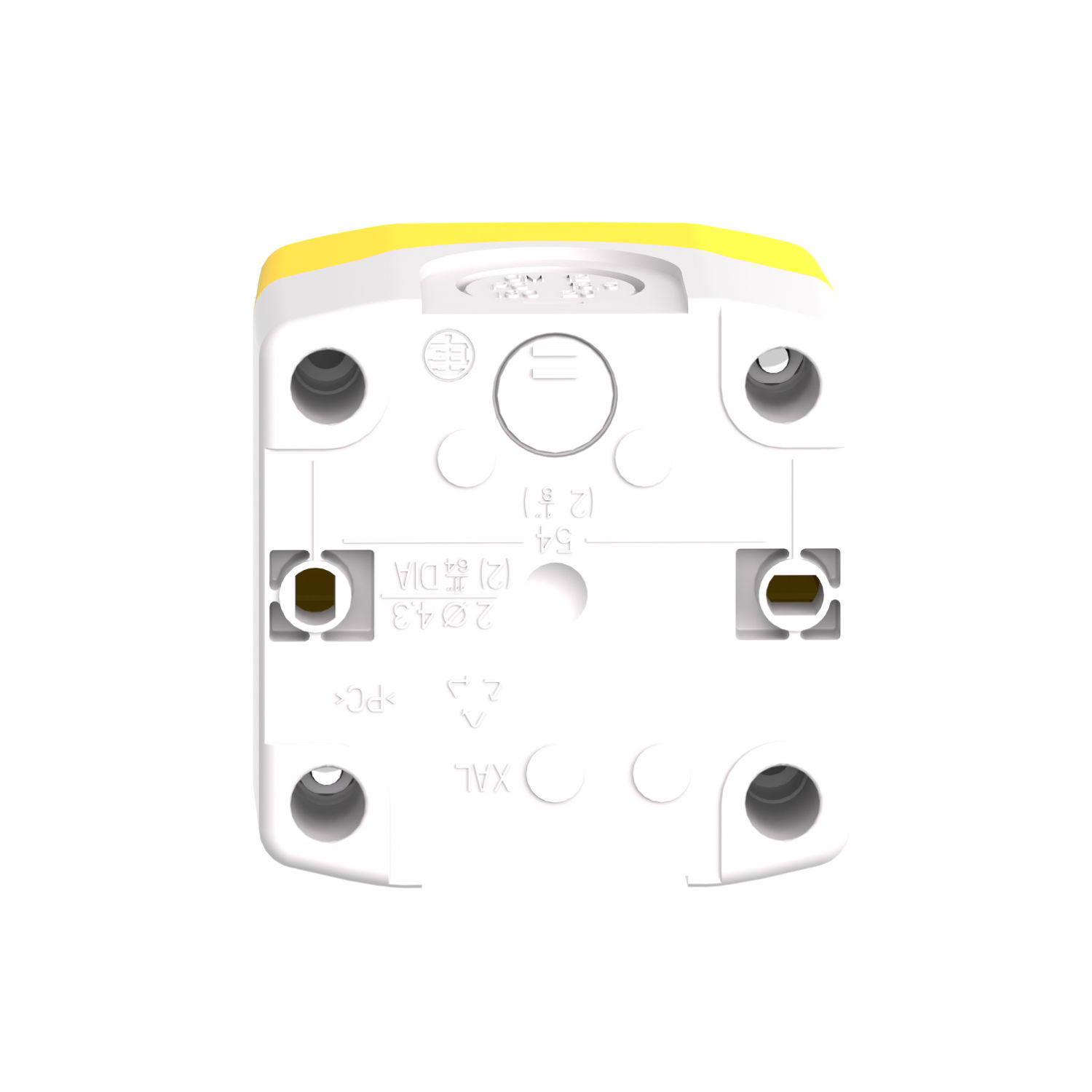 Empty box yellow color for illuminated e.stop 1 hole – Image 2 of 10