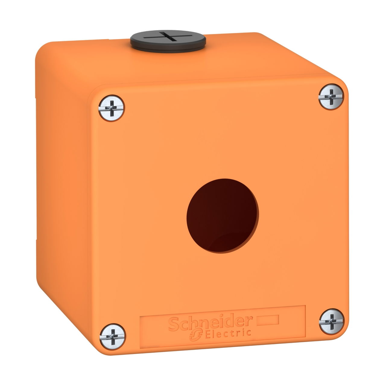 Harmony XAP, XB2 SL, Empty control station, zinc alloy, orange, M20, 1 cut-out 22mm, 80 x 80 x 77, UL cULus
