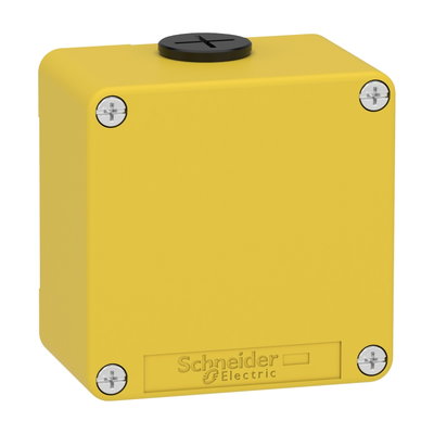 Harmony XAP, XB2 SL, Empty control station, zinc alloy, yellow, M20 , undrilled, 80 x 80 x 51,5, UL cULus