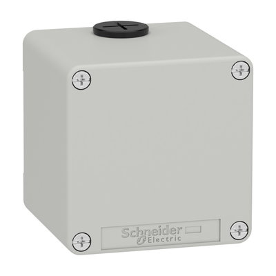 Harmony XAP, XB2 SL, Empty control station, zinc alloy, grey, M20, undrilled, 80 x 80 x 77, UL cULus