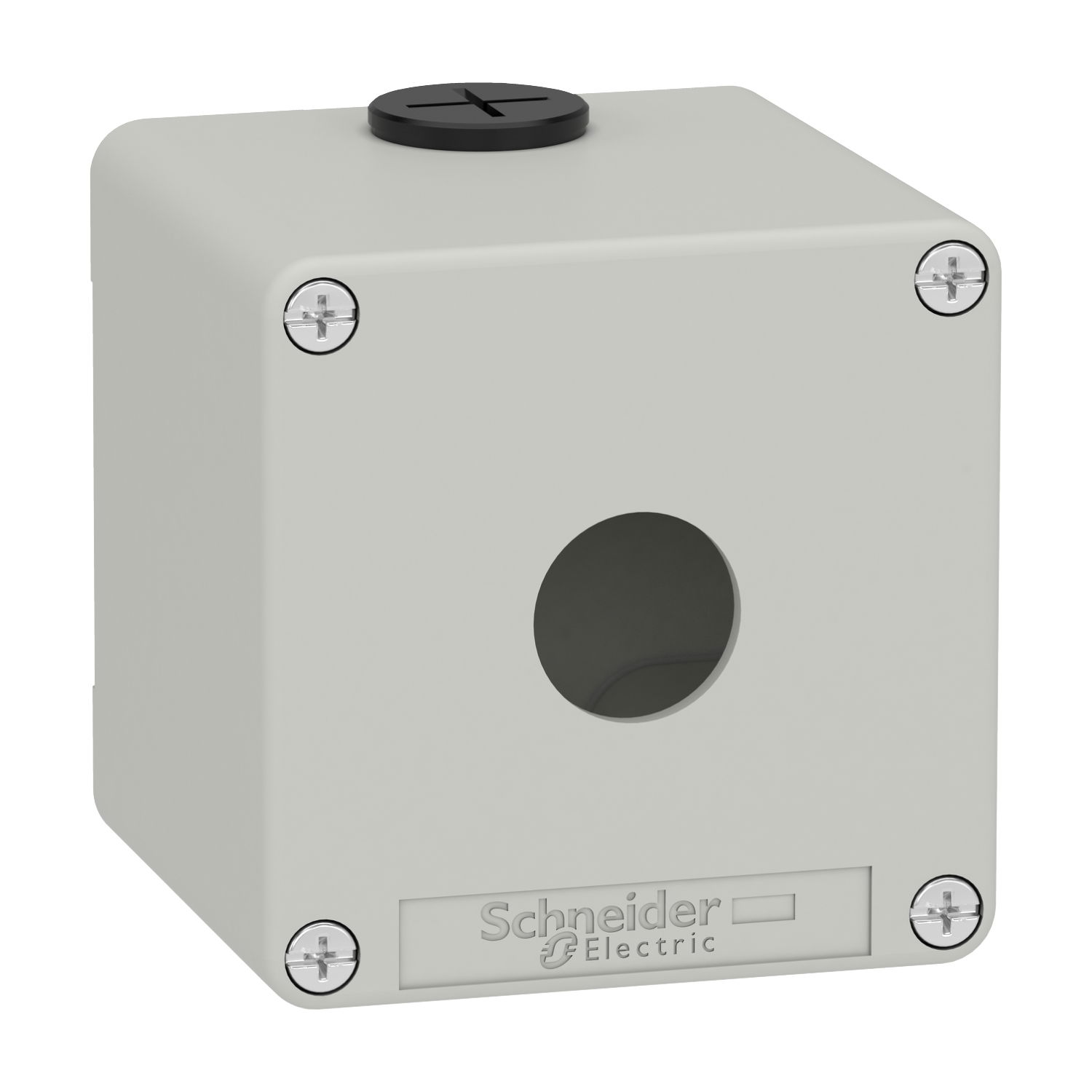 Harmony XAP, XB2 SL, Empty control station, zinc alloy, grey, M20, 1 cut-out 22mm, 80 x 80 x 77, UL cULus