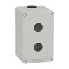 Harmony XAP, XB2 SL, Empty control station, zinc alloy, grey, M20, 2 cut-outs 22mm, 80 x 130 x 77, UL cULus