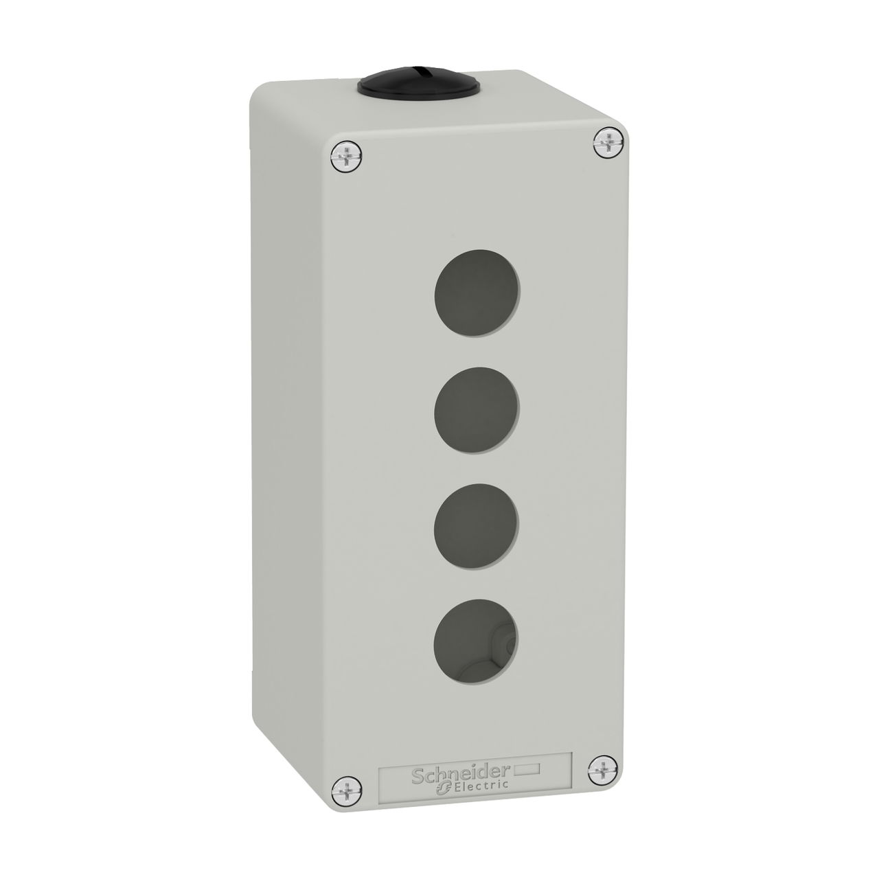 Harmony XAP, XB2 SL, Empty control station, zinc alloy, grey, M25, 4 cut-outs 22mm, 80 x 175 x 77