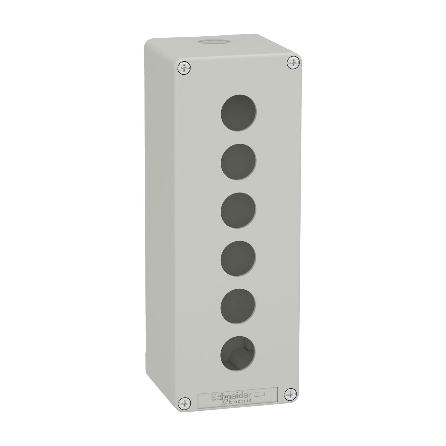 Harmony XAP, XB2 SL, Empty control station, zinc alloy, grey, M25, 6 cut-outs 22mm, 80 x 220 x 77