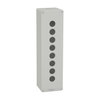 Harmony XAP, XB2 SL, Empty control station, aluminium, grey, M32, 8 cut-outs 22mm, 85 x 310 x 77