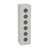 Harmony XAP, XB2 SL, Empty control station, aluminium, grey, M32, 6 cut-outs 30mm with notches, 80 x 310 x 77